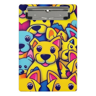 Mini Porte-bloc Chiens jolies et colorés Chiens heureux