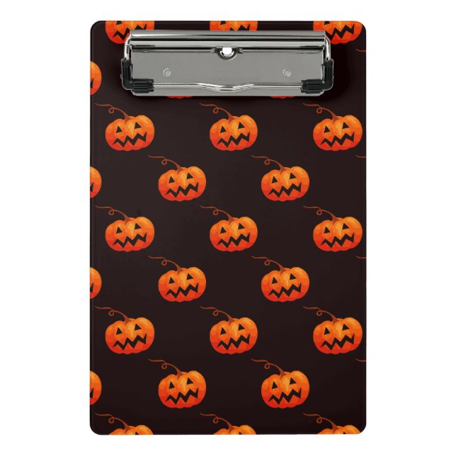 Mini Porte-bloc Citrouilles d'Halloween, Citrouilles Orange Farce  (Devant)