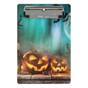 Mini Porte-bloc Citrouilles d'Halloween et chauves-souris