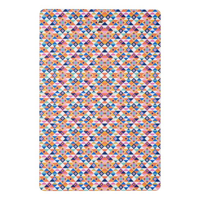 Mini Porte-bloc Clipboard with vibrant geometric pattern  (Dos)