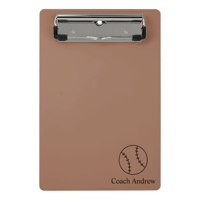 Mini Porte-bloc Coach Gifts Baseball, Personalized Clipboard, Gift (Devant)