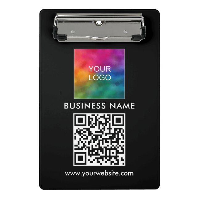 Mini Porte-bloc Code QR personnalisé Texte Logo d'entreprise Moder (Devant)