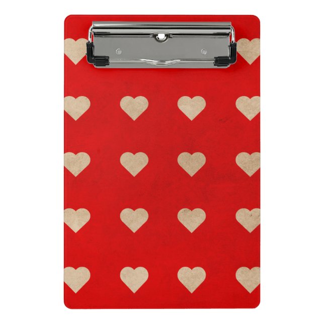 Mini Porte-bloc Cœurs mignons sur fond rouge pour coque iPhone / i (Devant)