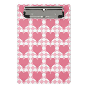 Mini Porte-bloc Coeurs roses