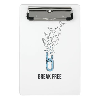 Mini Porte-bloc Conception de citation inspirante Break Free