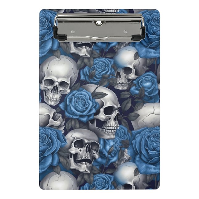 Mini Porte-bloc Conception de la série A Skull and Roses 12 (Devant)