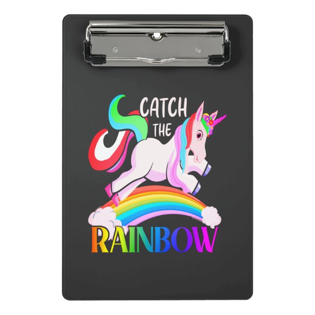 Mini Porte-bloc Conception de licorne arc-en-ciel Catch (Devant)