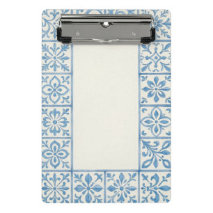 Mini Porte-bloc conception de papeterie bleue de carreau d'Azulejo