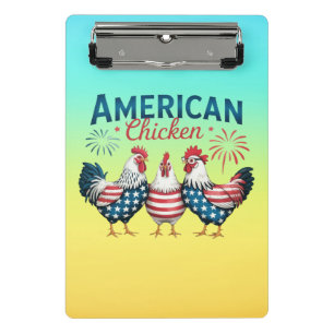 Mini Porte-bloc Conception de poulet américain patriotique du 4 ju
