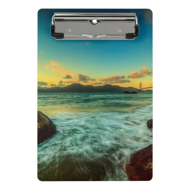 Mini Porte-bloc Coucher du soleil à la plage de Baker (Devant)