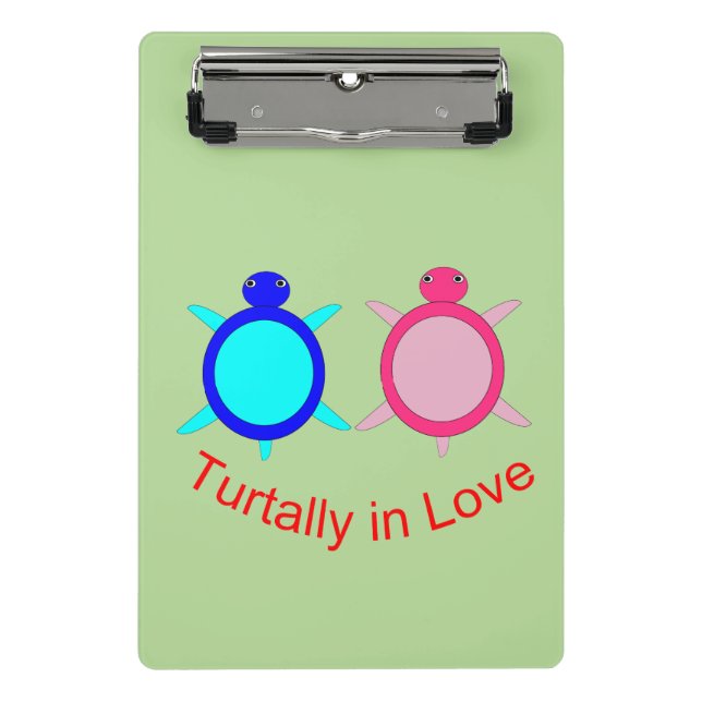 Mini Porte-bloc Couple de tortue mignonne (Devant)