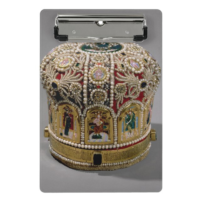 Mini Porte-bloc Couronne de mitre réglée avec des perles et de (Devant)