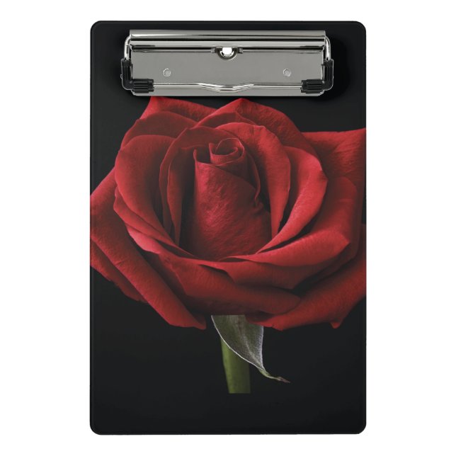 Mini Porte-bloc Coussin de jeté à rose rouge (Devant)