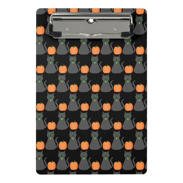 Mini Porte-bloc Cute Halloween Chat et Citrouille Motif (Devant)