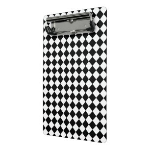 Mini Porte-bloc Damier diamant noir et blanc