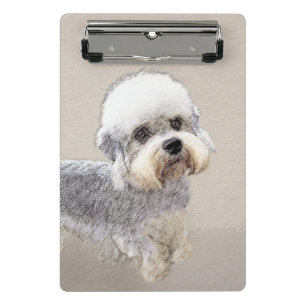 Mini Porte-bloc Dandie Dinmont Terrier Peinture Chien Art original