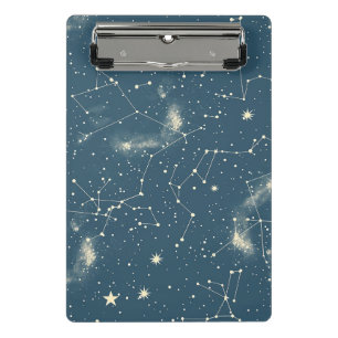 Mini Porte-bloc Dark Academia Navy Ivory Moon Constellation Chart