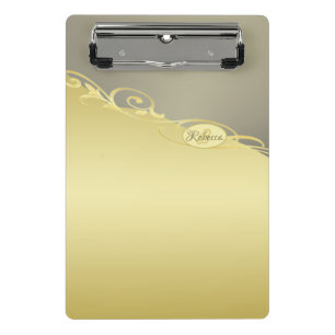 Mini Porte-bloc Décor de luxe sur or & argent, Monogramme