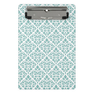 Mini Porte-bloc Défiler Damask Motif Turquoise