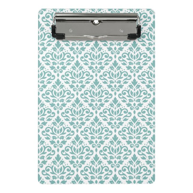 Mini Porte-bloc Défiler Damask Motif Turquoise (Devant)