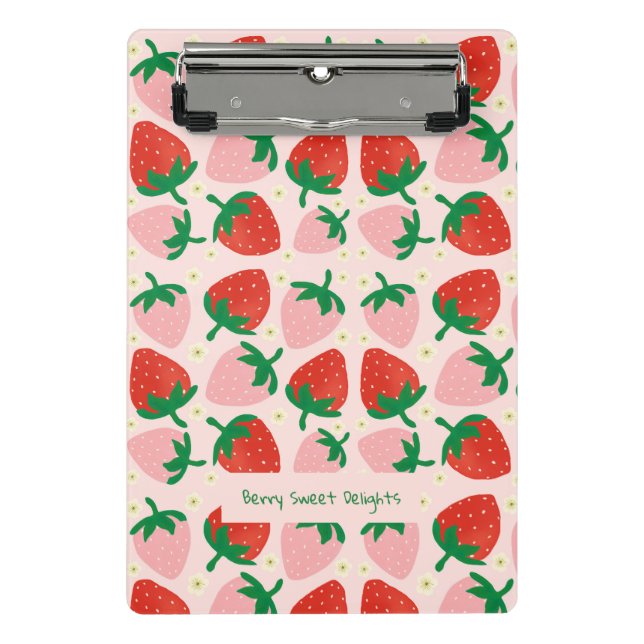 Mini Porte-bloc Délices Sucrés de Baies  Rose Tendre (Devant)