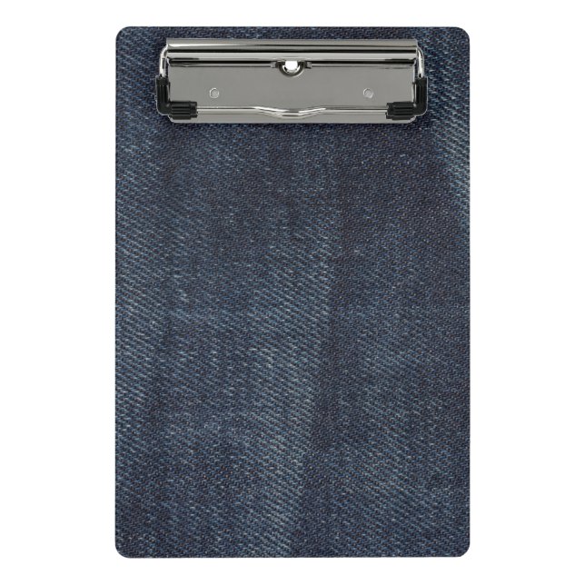 Mini Porte-bloc Denim fabric texture de jeans (Devant)
