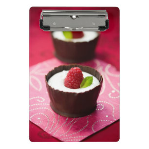 Mini Porte-bloc Dessert blanc de mousse de chocolat