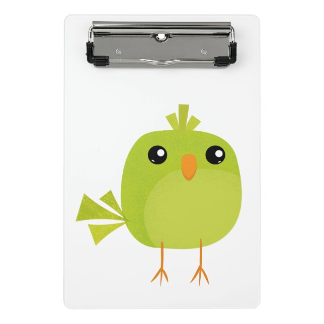 Mini Porte-bloc Dessin animé d'oiseau vert   (Devant)