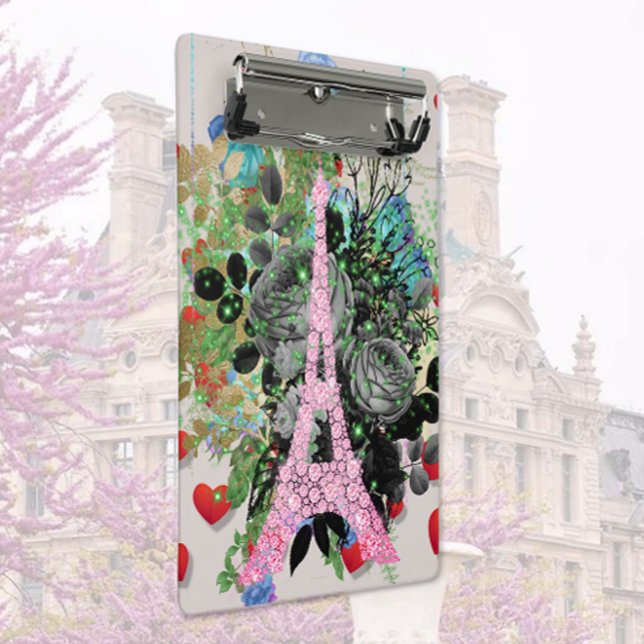 Mini Porte-bloc Diamants roses Tour Eiffel (Créateur téléchargé)