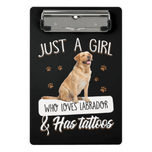 Mini Porte-bloc Dog Lover Just A Girl Who Loves Labrador Tattoos