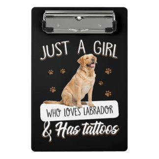Mini Porte-bloc Dog Lover | Just A Girl Who Loves Labrador Tattoos