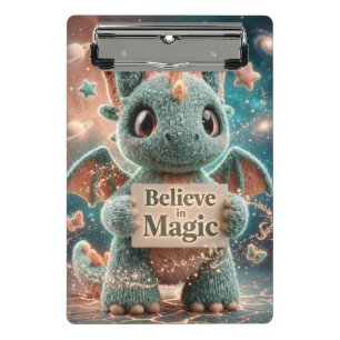 Mini Porte-bloc Doux Dragon Peluche de Fantasy Tenant Croire en la