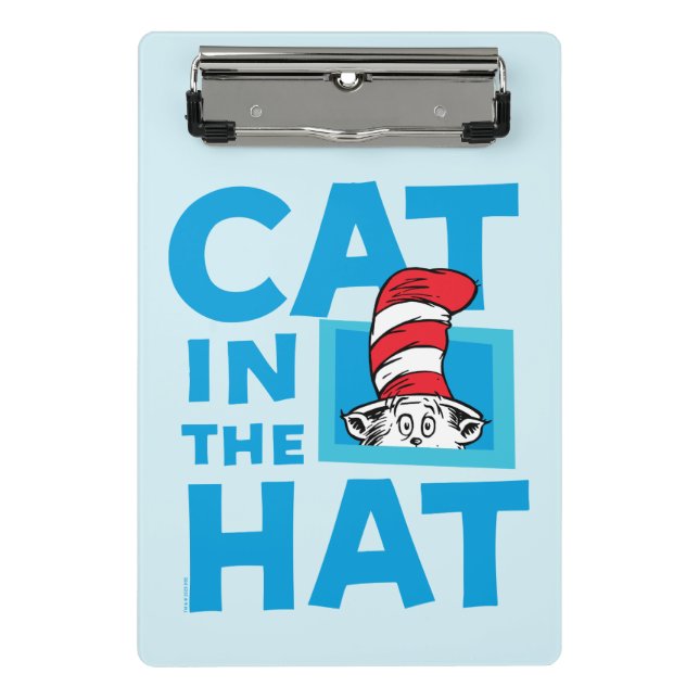 Mini Porte-bloc Dr Seuss | Chat dans le logo du Casquette (Devant)