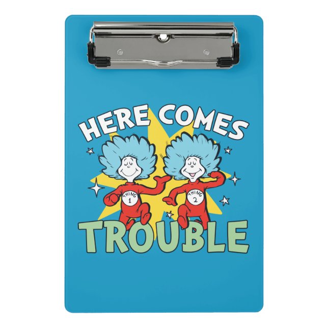 Mini Porte-bloc Dr. Seuss | Chose Un Chose Deux Les Ennuis Arriven (Devant)
