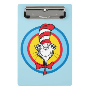 Mini Porte-bloc Dr. Seuss   Graphisme de tête de Chat dans le Chap