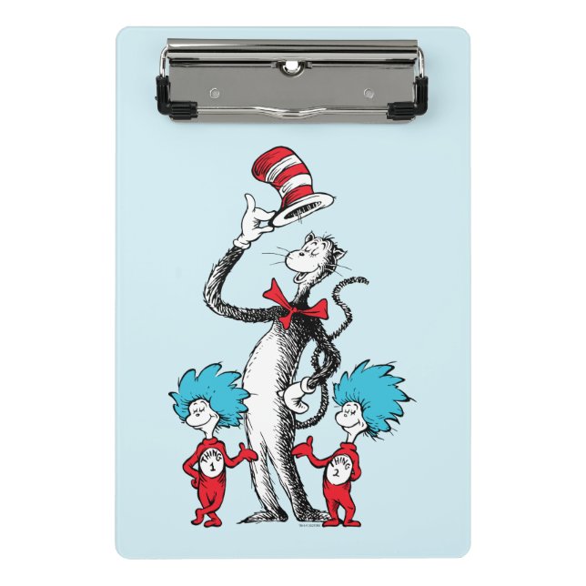 Mini Porte-bloc Dr. Seuss | Le Chat dans le Chapeau, Chose Un et C (Devant)