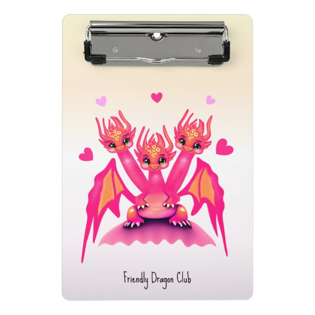 Mini Porte-bloc Dragons roses (Devant)