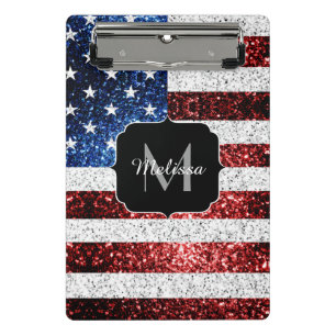 Mini Porte-bloc Drapeau américain rouge blanc brillant parties sci