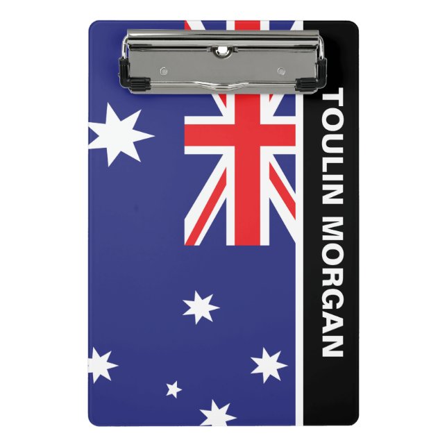 Mini Porte-bloc Drapeau australien personnalisé (Devant)
