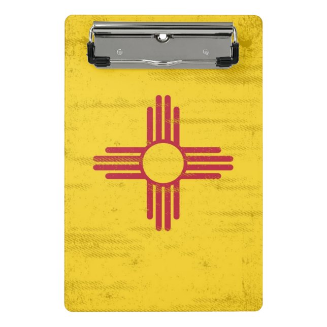 Mini Porte-bloc Drapeau de grunge du Nouveau Mexique. Drapeau du (Devant)