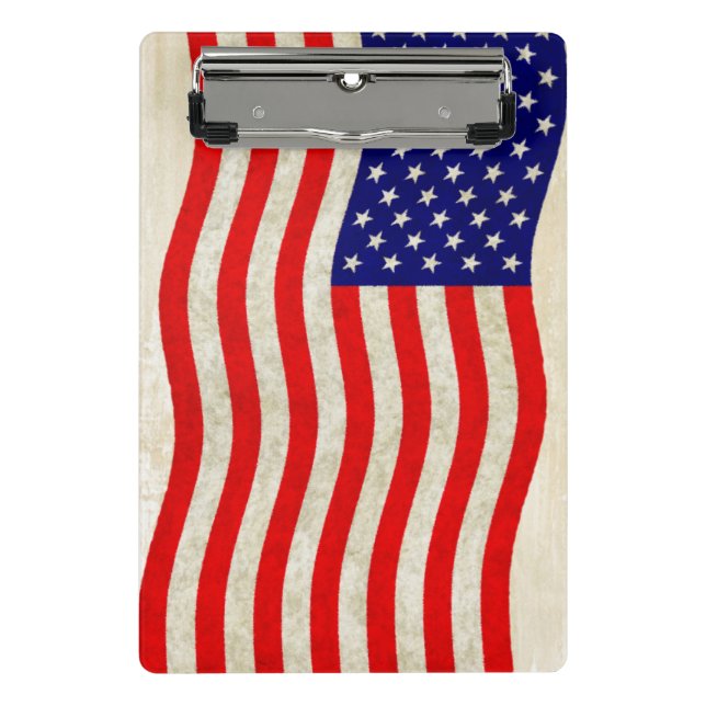 Mini Porte-bloc Drapeau des États-Unis d'Amérique - grungy (Devant)