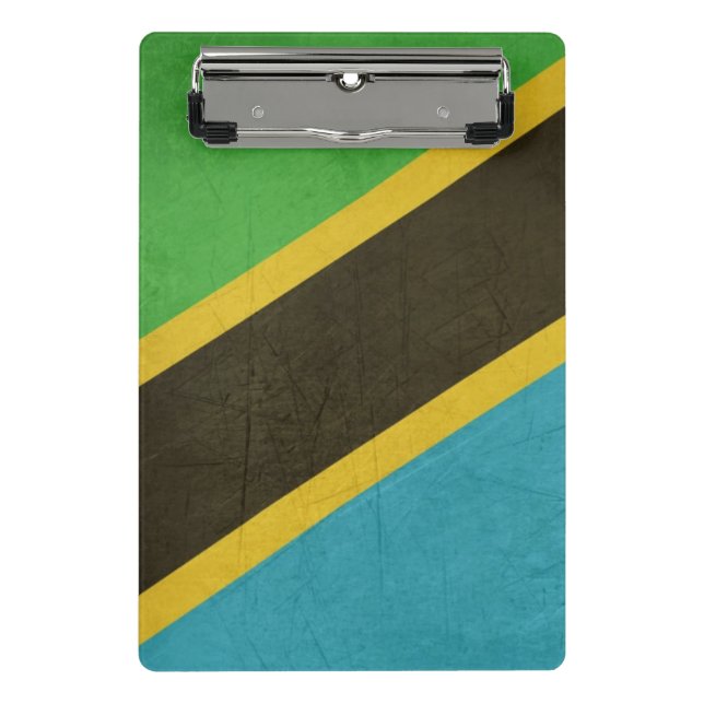 Mini Porte-bloc Drapeau grunge d'État souverain de la Tanzanie (Devant)