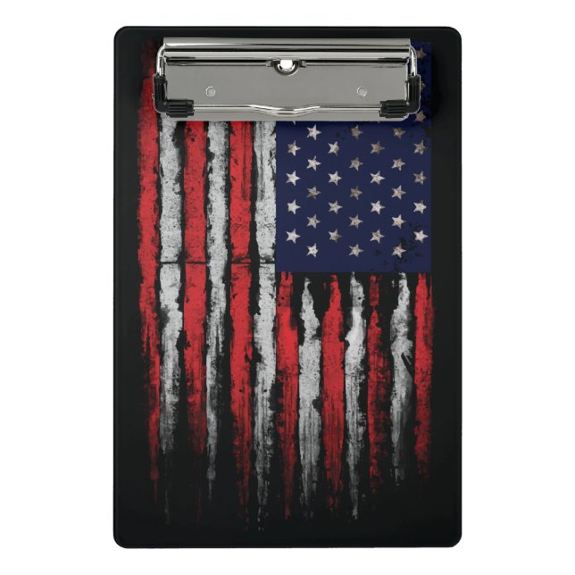 Mini Porte-bloc Drapeau Grunge U.S.A (Devant)