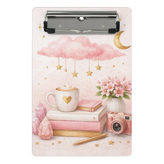 Mini Porte-bloc Dream Big Clipboard ✨ Pink Floral Cute Stationery