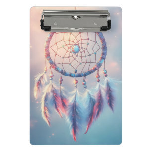 Mini Porte-bloc Dream Catcher avec des plumes et des perles douces
