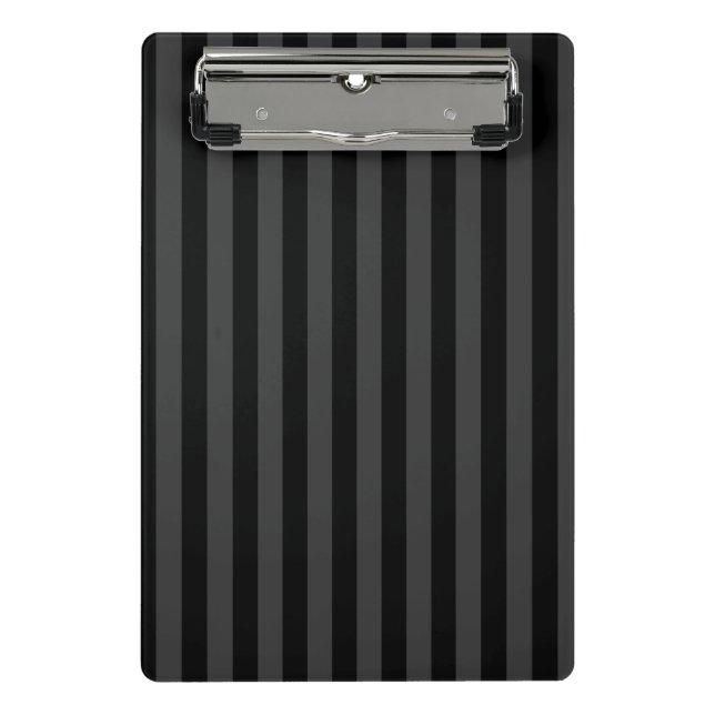 Mini Porte-bloc Elagnat Black & Smoky Black Vertical Stripes (Devant)