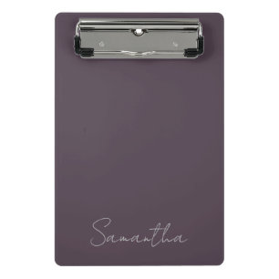 Mini Porte-bloc Élégant Nom Personnalisé Violet Taupe