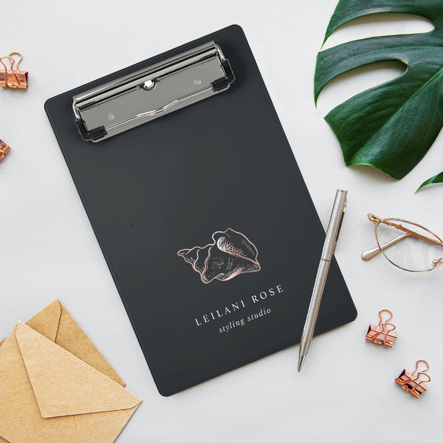 Mini Porte-bloc Elégant Rose Gold Conch Shell personnalisé (Créateur téléchargé)