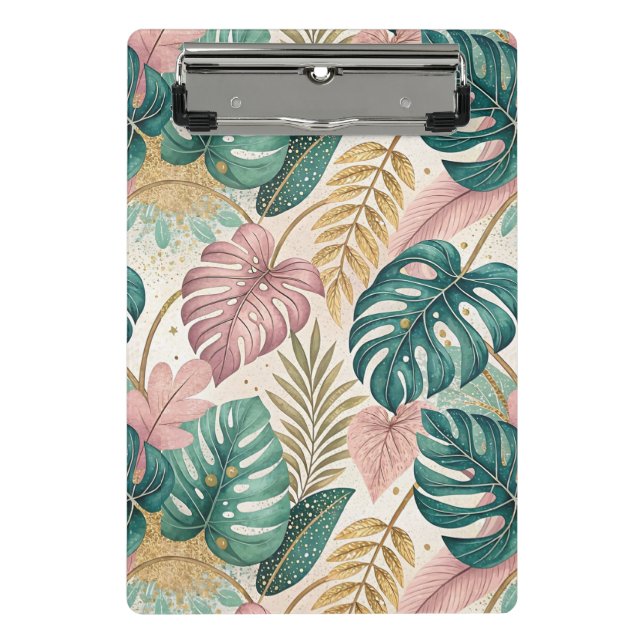 Mini Porte-bloc Elegant Tropical Monsteras Boho (Devant)