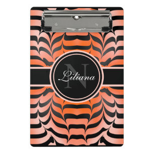 Mini Porte-bloc Elégante esthétique Peau de tigre orange et noir